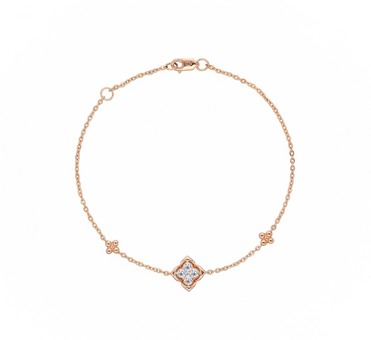 Flower series set A bracelet in rose gold