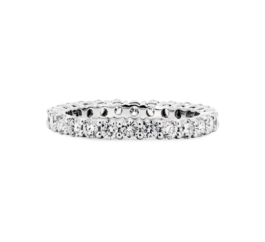 Full pave ring 2.2mm in white gold