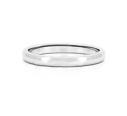 Classic plain ring 3.5mm in white gold