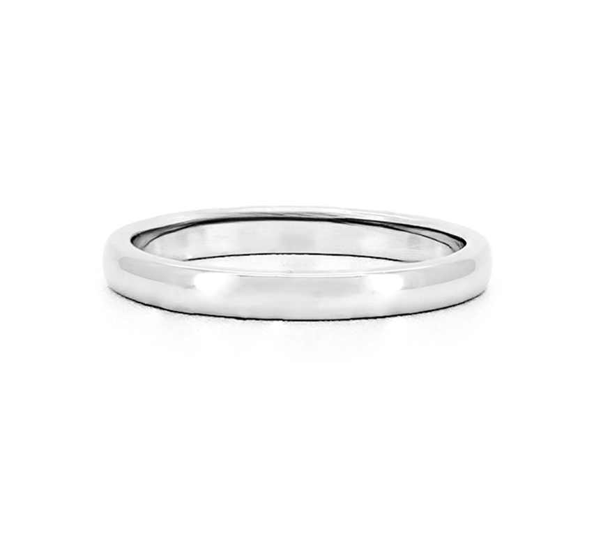 Classic plain ring 5mm in white gold