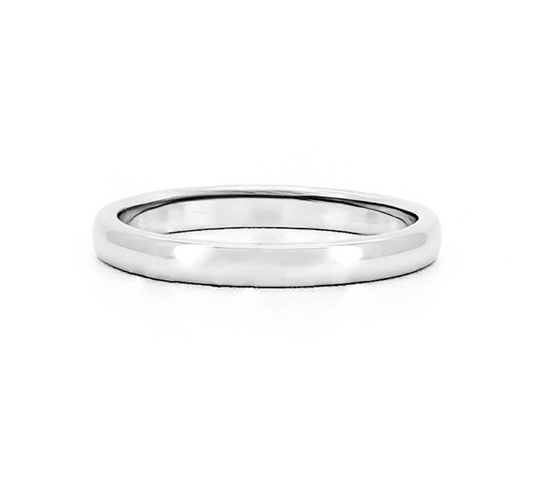 Classic plain ring 5mm in white gold