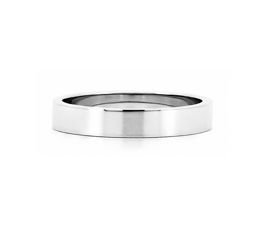 Classic clean cut ring 3mm in platinum