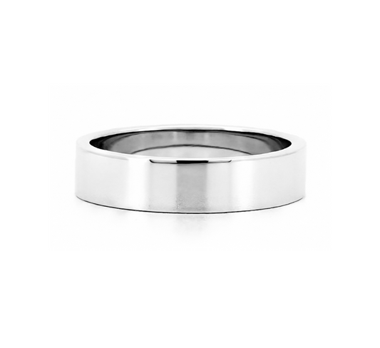 Classic clean cut ring 5mm in platinum