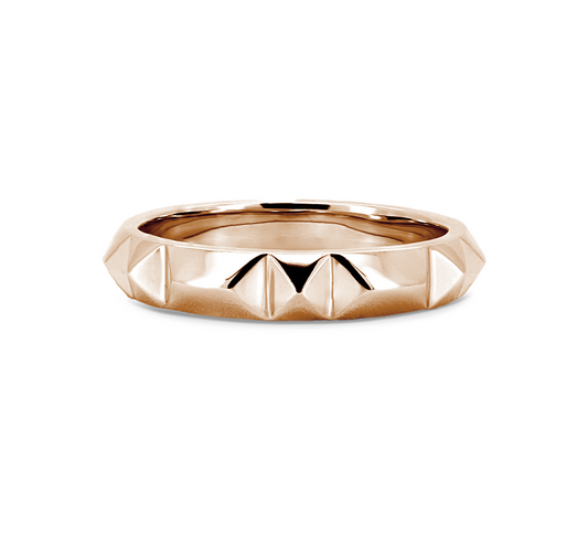 Pyramid ring in rose gold