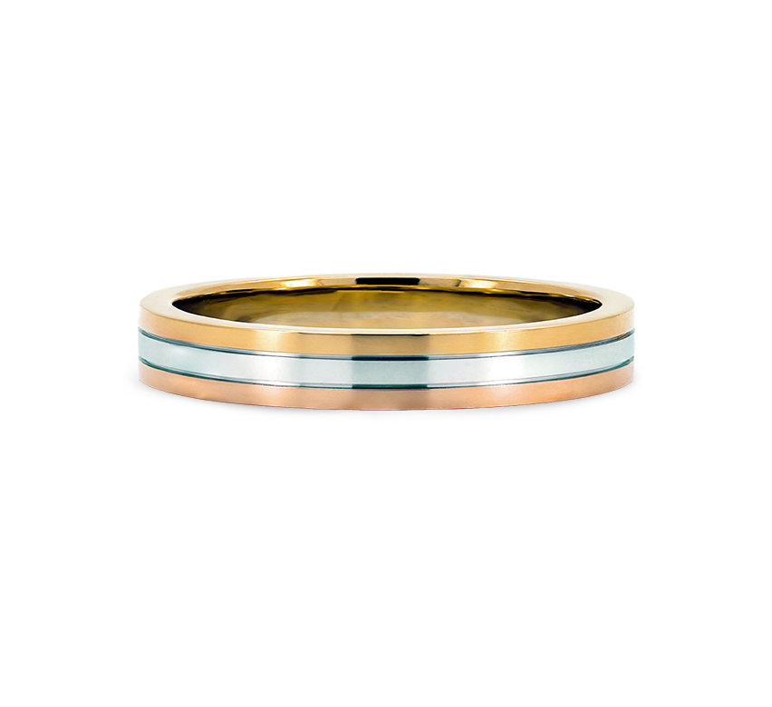 3 layer ring 2.5mm in mix gold