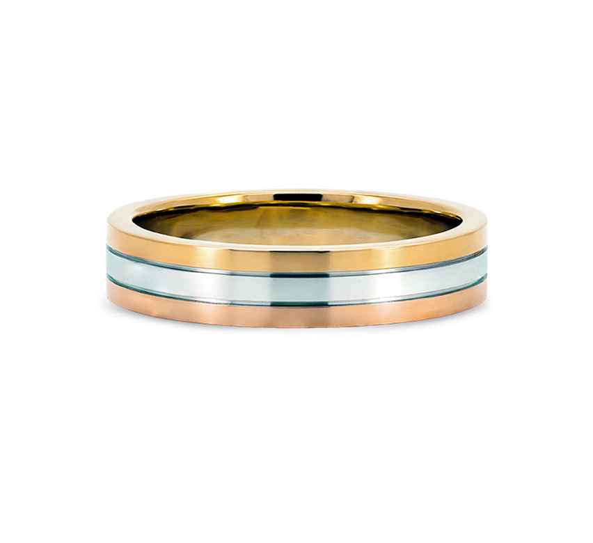3 layer ring 4.8mm in mix gold
