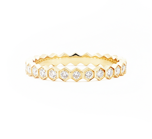 Bee hive full pave in gold