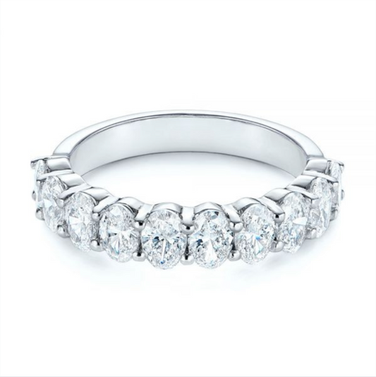 Oval half eternity 3.5mm
