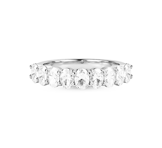 Oval half eternity 6mm