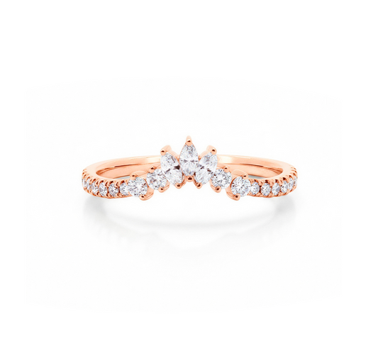 Crown ring in rose gold