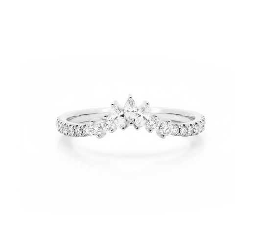 Crown ring in platinum