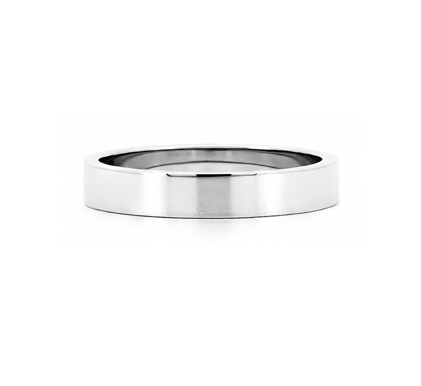 Clean cut 3mm silver ring