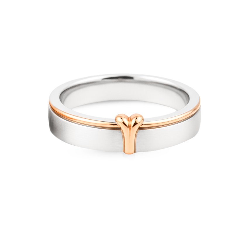 Ring set D: rose knot ring in mix color gold