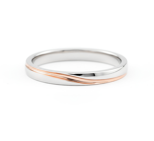 Ring set F: Rose wave in mix color gold