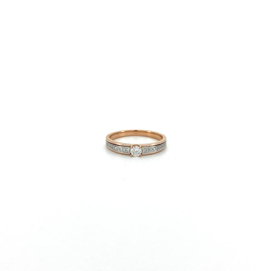 Ring set G: One eye 2 steps ring in mix color gold