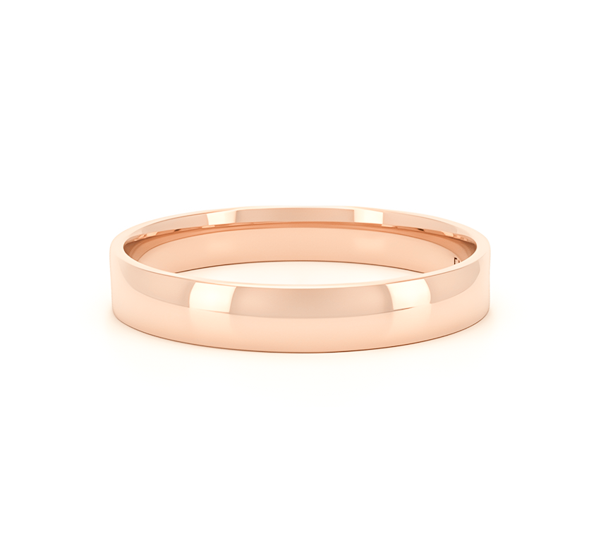 Ring set N: Wood texture ring in rose gold