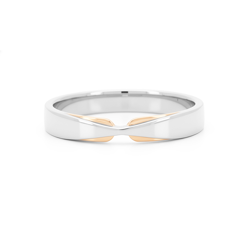 Ring set P: Tuxedo ring in mix color gold
