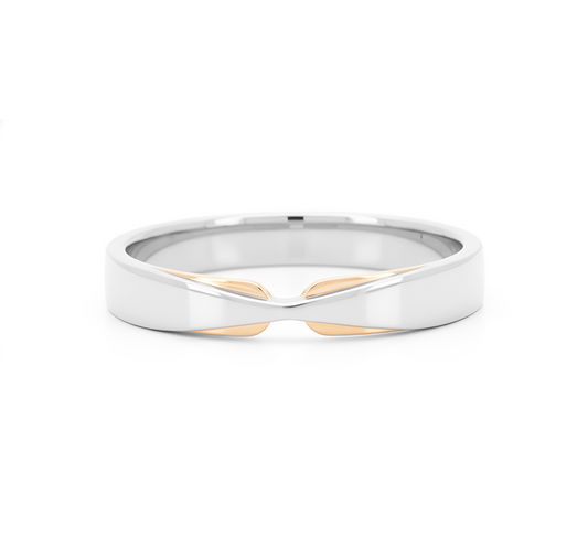 Ring set P: Tuxedo ring in mix color gold