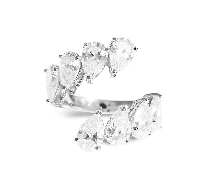 Climber ring PE in white gold