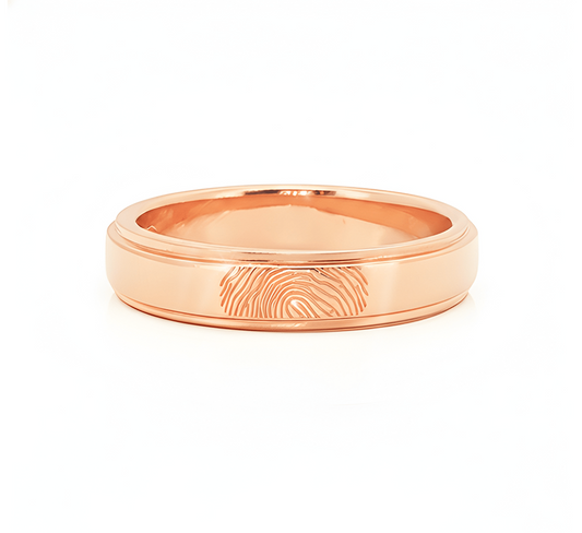Fingerprint ring in rose gold