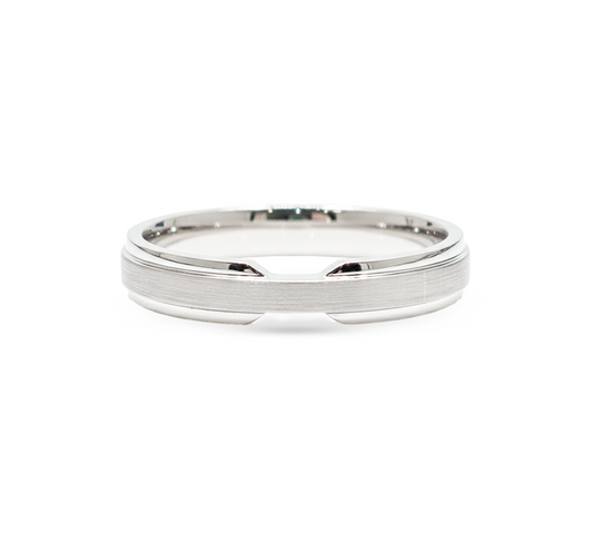 Ring set Y: braided ring in white gold