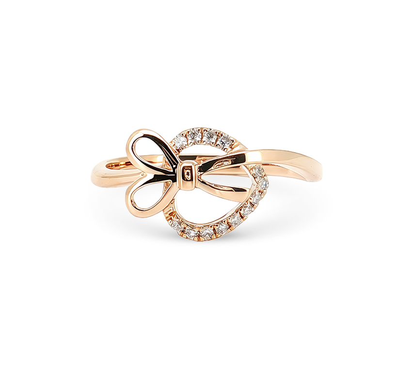 Bow series B in rose gold