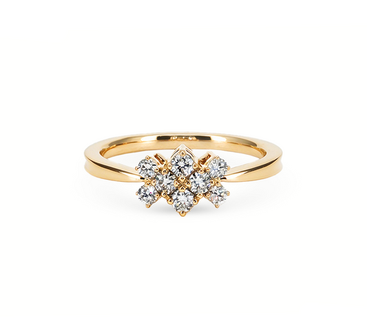 Mozaic ring A in yellow gold