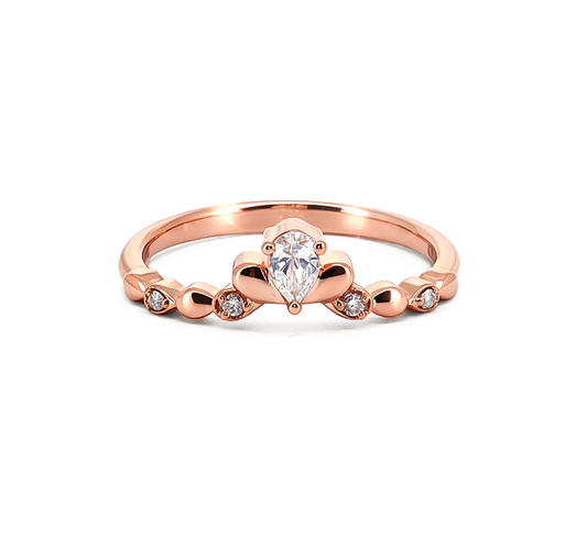 Crown ring B in rose gold