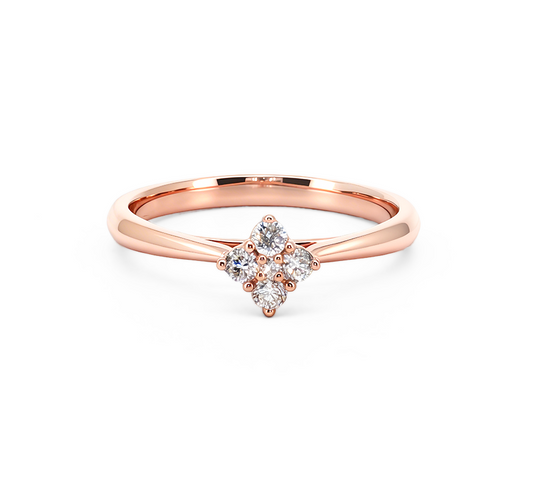 Mozaic series set B ring in rose gold