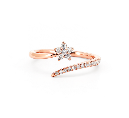 Flower series C in rose gold