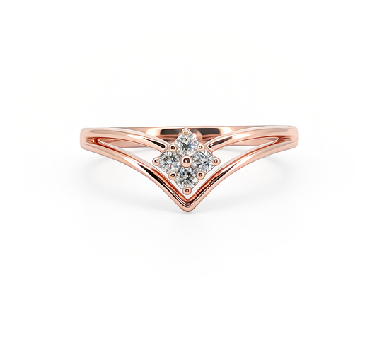 Flower series D in rose gold