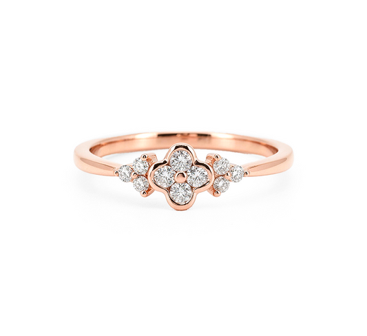 Flower series E in rose gold