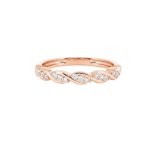 Pattern with diamonds AD in rose gold