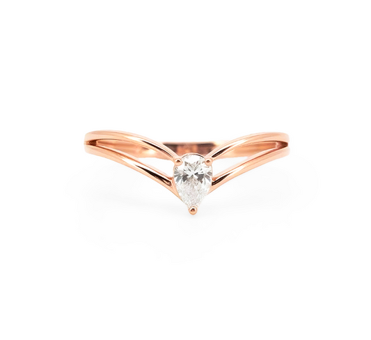 Pattern with diamonds AF in rose gold