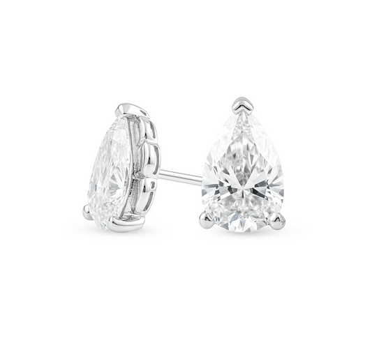 Solitaire earrings PE 0.5 D VVS2 IGI in white gold
