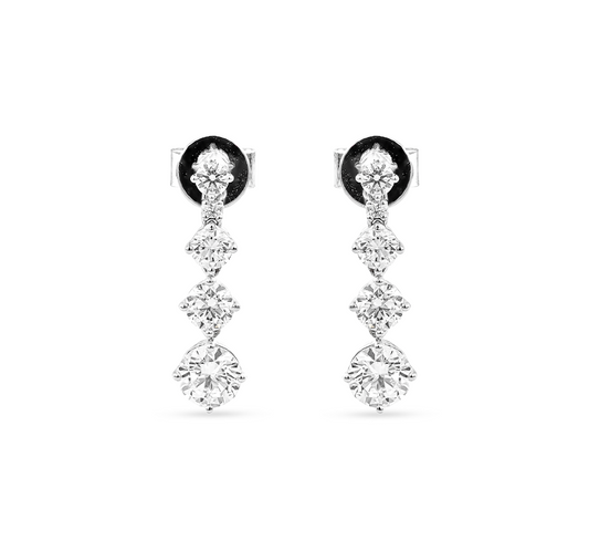 Ignite drop earrings in white gold