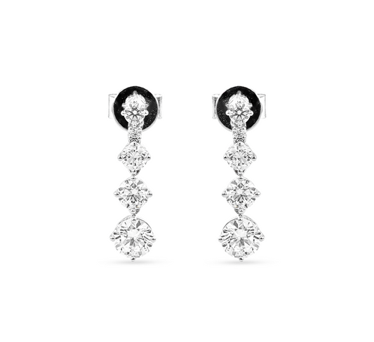 Ignite drop earrings in white gold