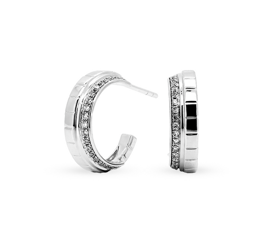 Cubic earrings in white gold
