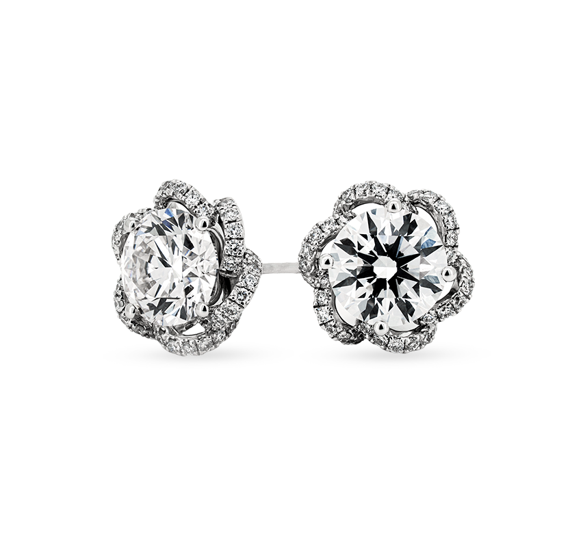 Full pave rose in white gold