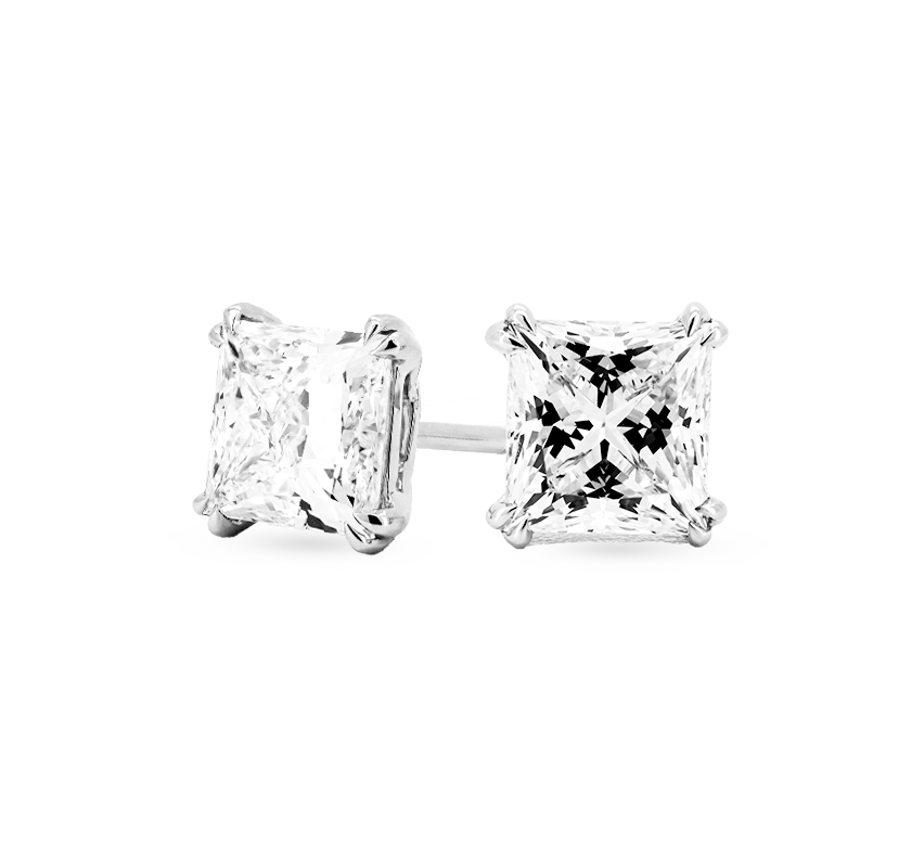Solitaire stud PR 1.09 D VVS2 IGI in white gold