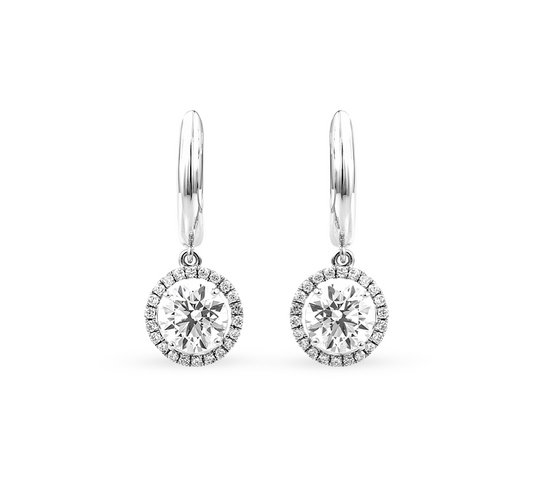 Hanging halo solitaire 1.05 D VS1 IGI in white gold