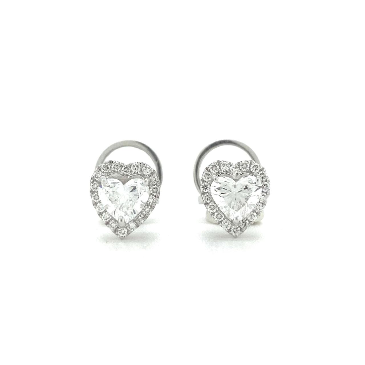 Spirit halo earrings HE in white gold