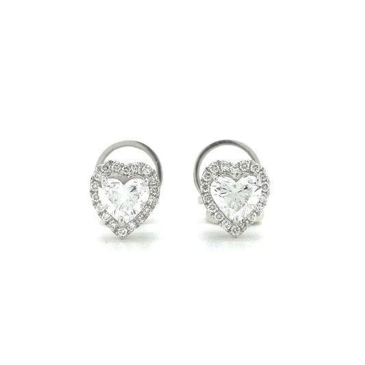Spirit halo earrings HE in white gold