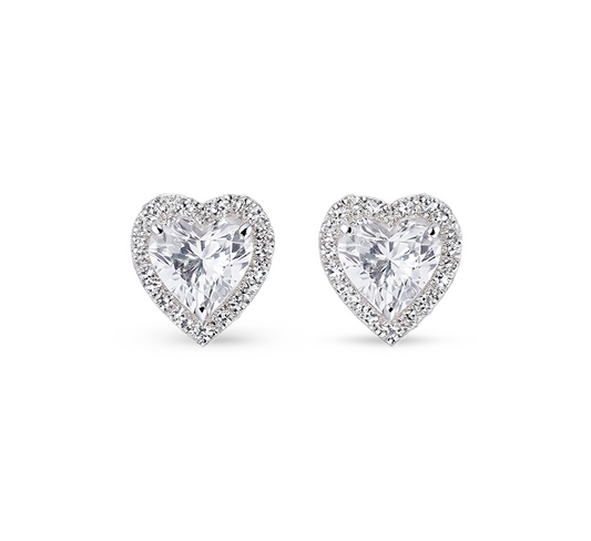Spirit halo earrings HE in white gold