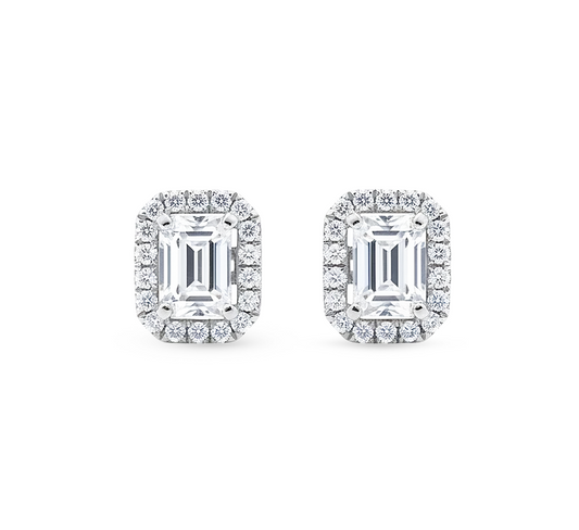 Spirit halo earrings EM in white gold