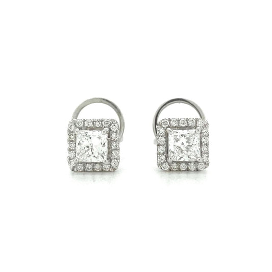 Spirit halo earrings PR in white gold