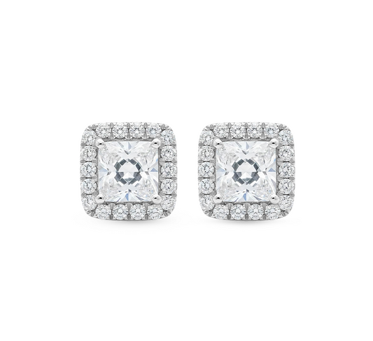 Spirit halo earrings PR in white gold