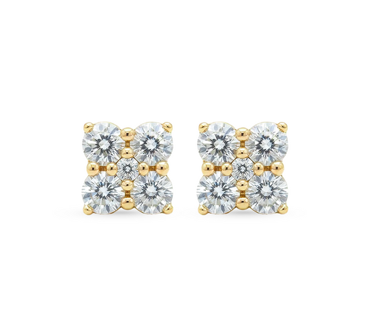 Baby loop A earrings in yellow gold