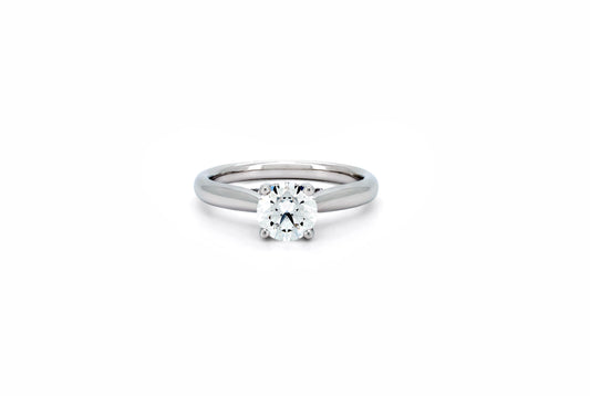 Hidden halo ring RD 0.84 D VVS1 IGI in white gold