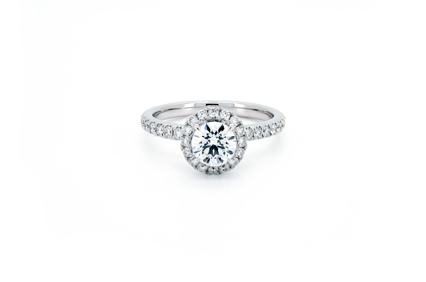 Halo ring RD 0.71 D VVS2 IGI in white gold